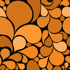 Orange abstract seamless pattern