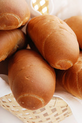 Bread in a woven basket