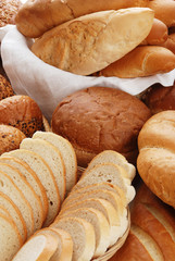 Heap of different bread