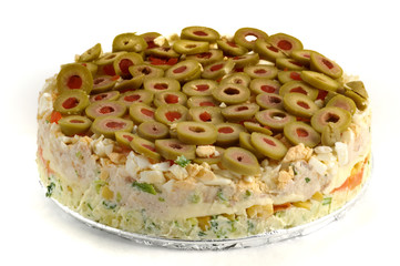 Vegetable and fish cake