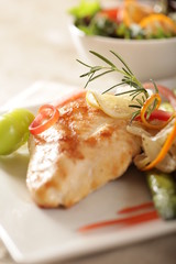 Elegant chicken dinner