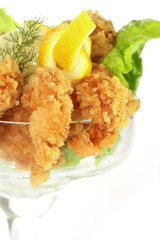 Frittiierte Garnelen
