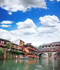 Naklejka premium The scenery of Phoenix Town in China