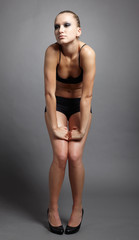 Fototapeta premium beautiful model in lingerie