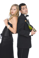 couple in a celebration party