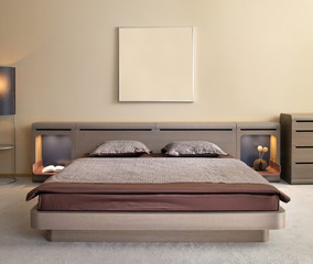 Beautiful and modern bedroom interior design.