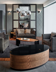 Beautiful and modern living room interior design.