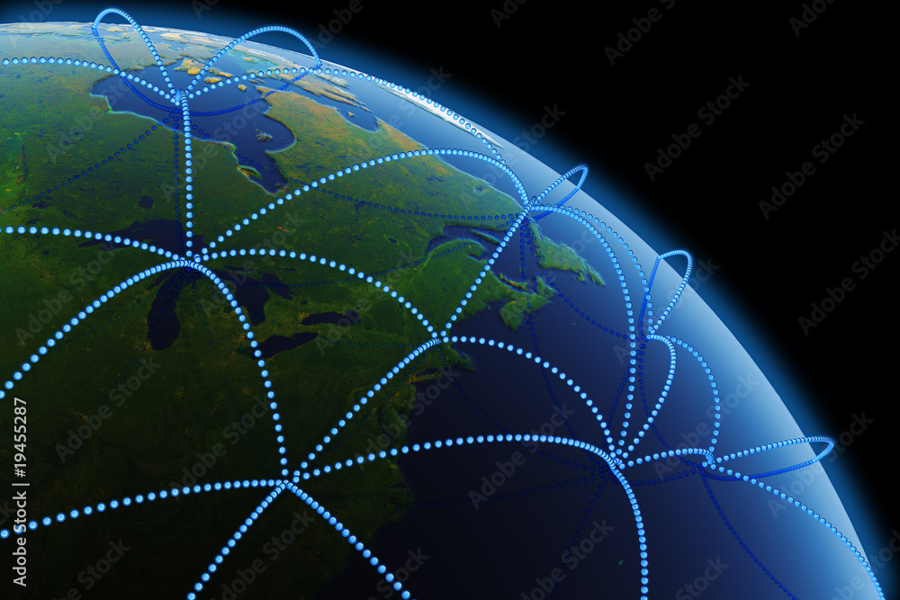 Poster global communication concept. hi-res digitally generated image.