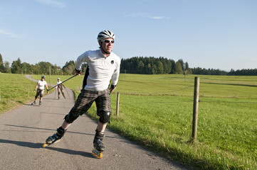 unterwegs beim Nordic Blading