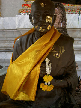Black Buddha statue, Bangkok, Thailand.