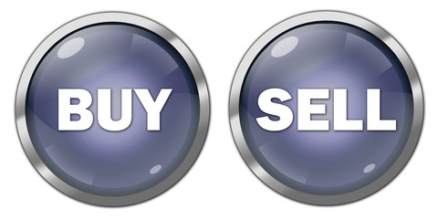 Glossy 3D effect buttons "Buy" & "Sell"
