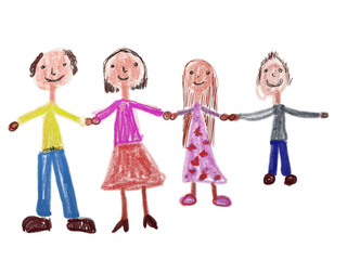 kinderzeichnung familie
