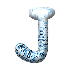 3D water drop letter