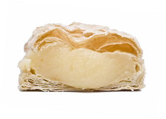 Pastelito cortado.