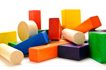 Stacked wooden blocks