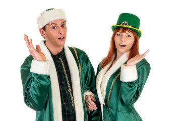 St Patrick holiday couple