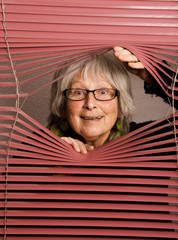 looking trough blinds