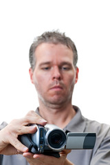 Man shooting with a video camera