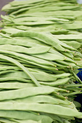 Bunches of Roma beans