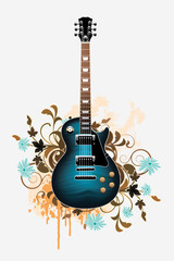 Electric guitar with design elements