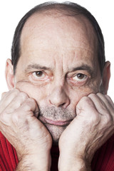 Fototapeta premium homme agé déception négatif