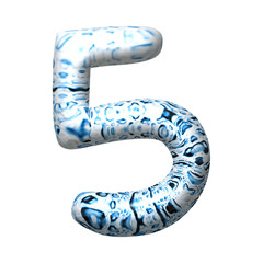 3D water drop small letter