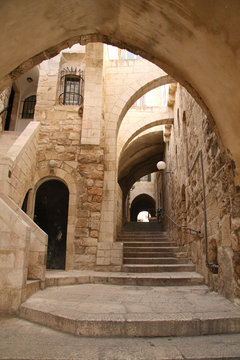 Fototapeta Ancient Alley w dzielnicy żydowskiej, Jerozolima