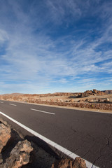 Straße durch den Teide Nationalpark - Teneriffa - Tenerife