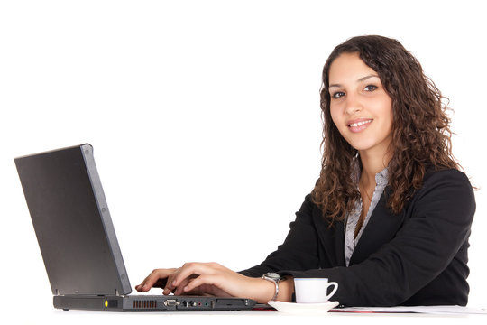 business woman on laptop