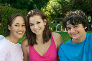 Teenagers in nature