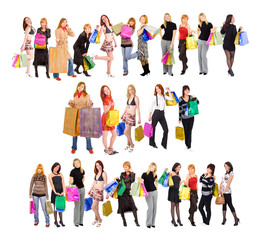 Fototapeta premium big group shopping