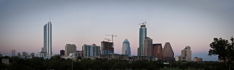 Fototapeta na wymiar Austin, Texas Panoramic Skyline