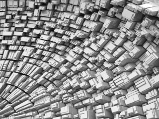 Abstact background from boxes