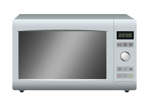 Modern microwave. Vector.