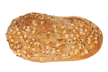 A loaf of bread isolated on white background