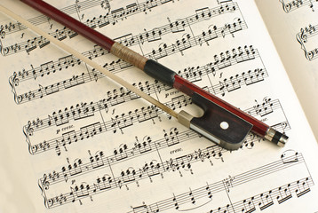 Fototapeta premium Notes and a cellobow