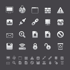 Gray Deluxe Icons - Web and Internet Set