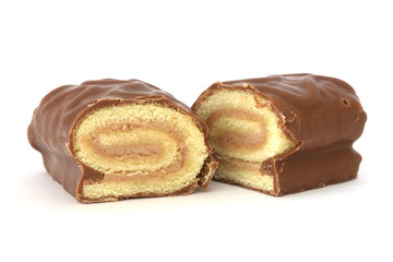 Sweet roll with chocolate