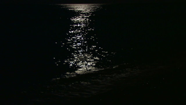 HD sea surface in the moonlight