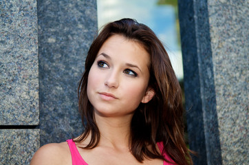 Fototapeta premium Beautiful Model in pink