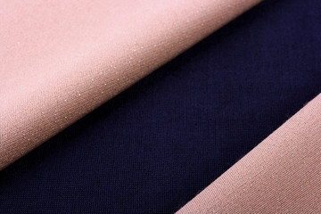Beige and blue fabric