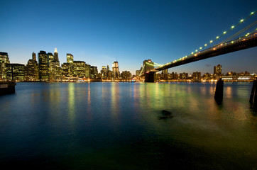 Fototapeta na wymiar Manhattan Skyline at night