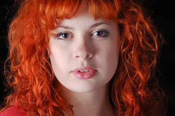 red-haired pretty girl