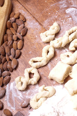 Mixing a dough