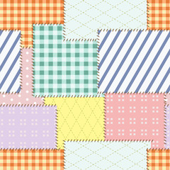 Fototapeta premium Patch seamless pattern. Vector