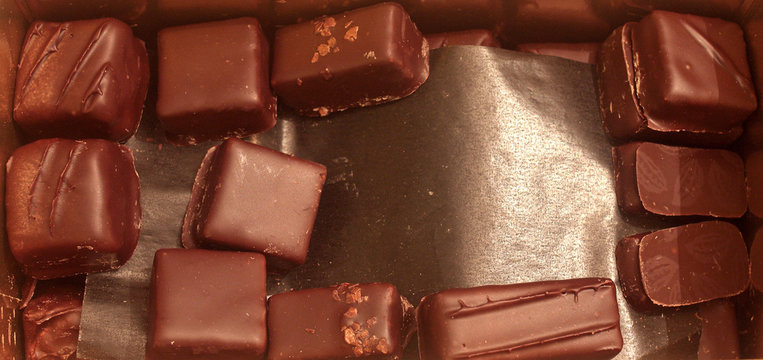 Chocolats dans une boite