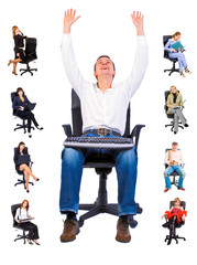 group isolated on white