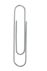 Paper clip on white with clipping path