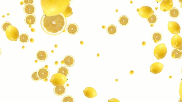 Lemons falling 1080p 25fps (available 30fps n.19378765)