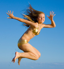 Naklejka premium Girl summer sport